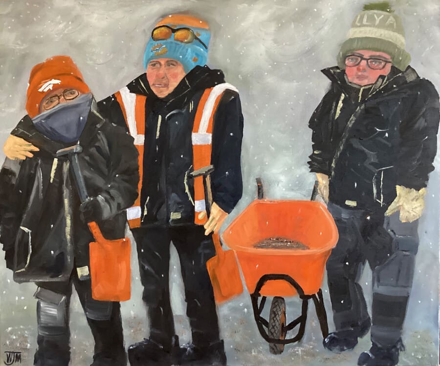True Grit - oil on canvas by Wendy Medlam from her HIGH VIZ collection