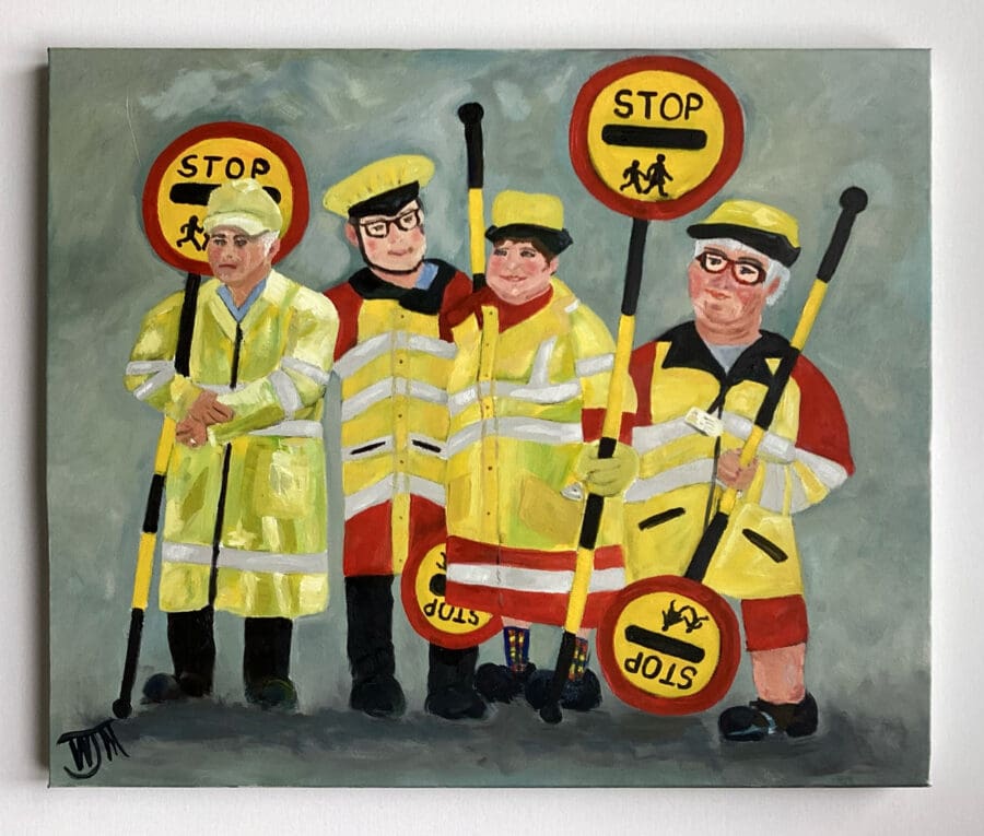 The Lollipop Guild - oil on canvas by Wendy Medlam from her HIGH VIZ collection