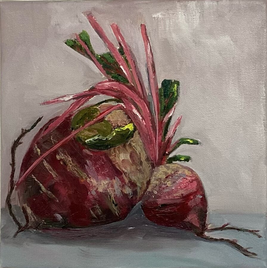 BEETS - still life oil on canvas by East Yorkshire artist Wendy Medlam