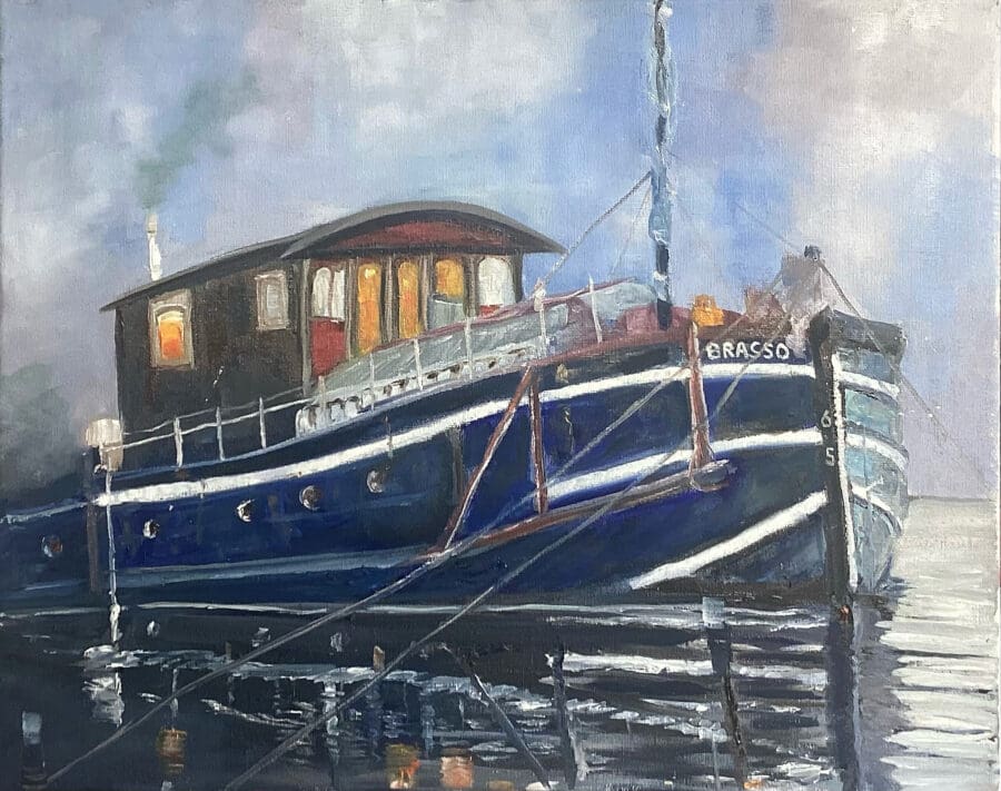 Humber Keel BRASSO - Marine painting oil on canvas by East Yorkshire Wendy Medlam