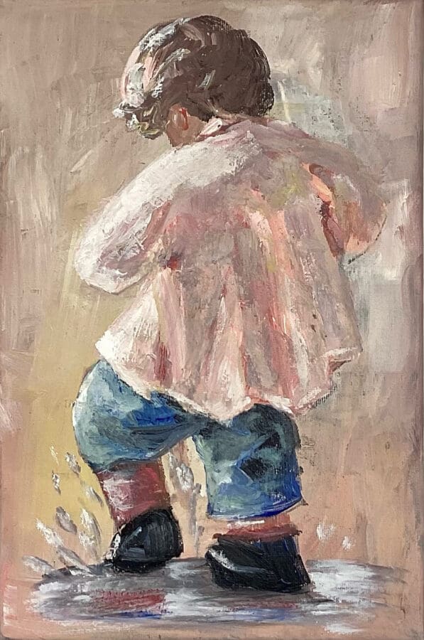 Just Because - oil on canvas by East Yorkshire artist Wendy Medlam