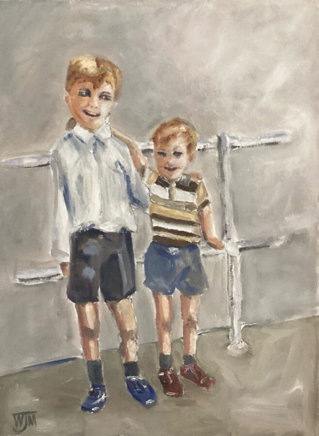 Our Kid - oil on board by East Yorkshire artist Wendy Medlam