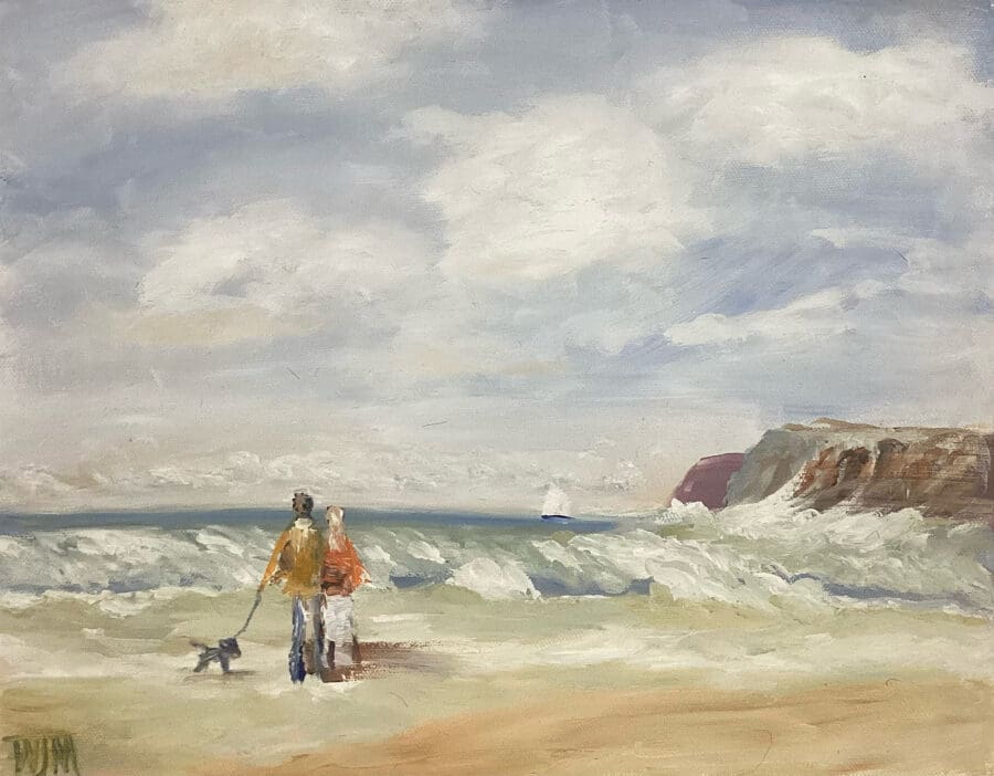 Sea Air - landscape in oil on canvas by East Yorkshire artist Wendy Medlam