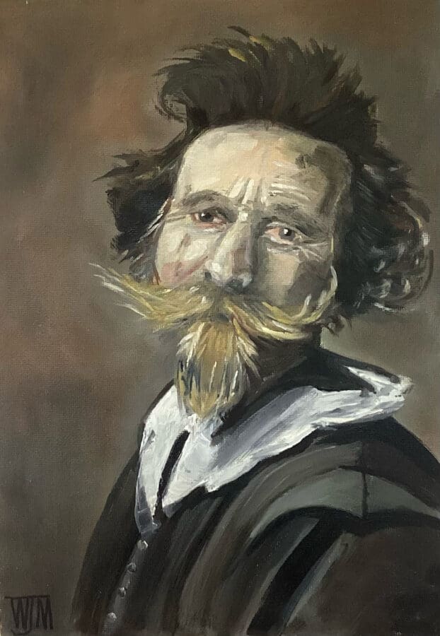 Verdonck - tribute portrait oil on canvas by East Yorkshire artist Wendy Medlam