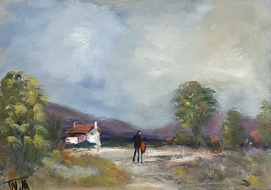 Weekend Gettaway - landscape in oil on board by East Yorkshire artist Wendy Medlam