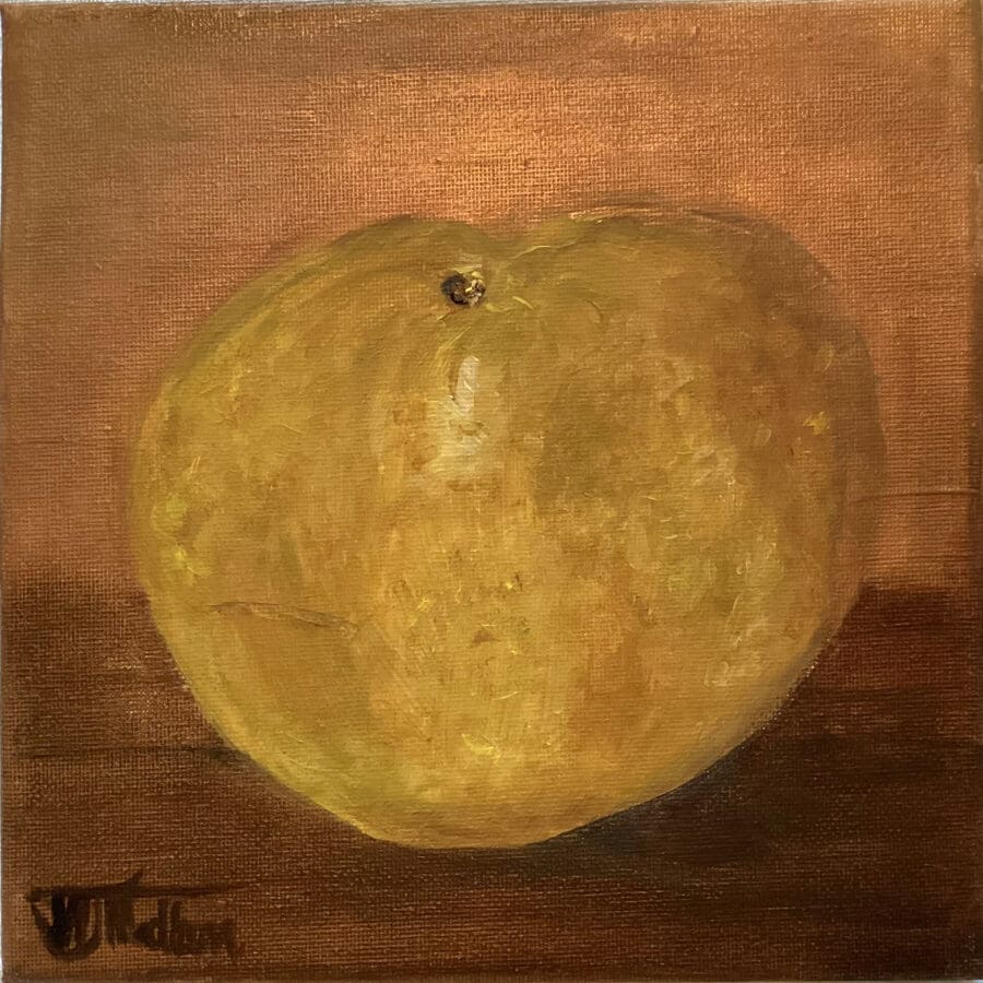Russet - still life mixed media on canvas by East Yorkshire artist Wendy Medlam