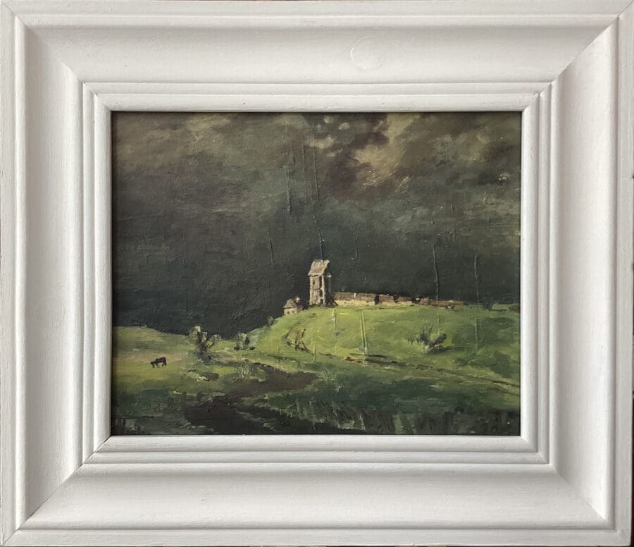 After the Storm – landscape in oil on board by East Yorkshire artist Wendy Medlam