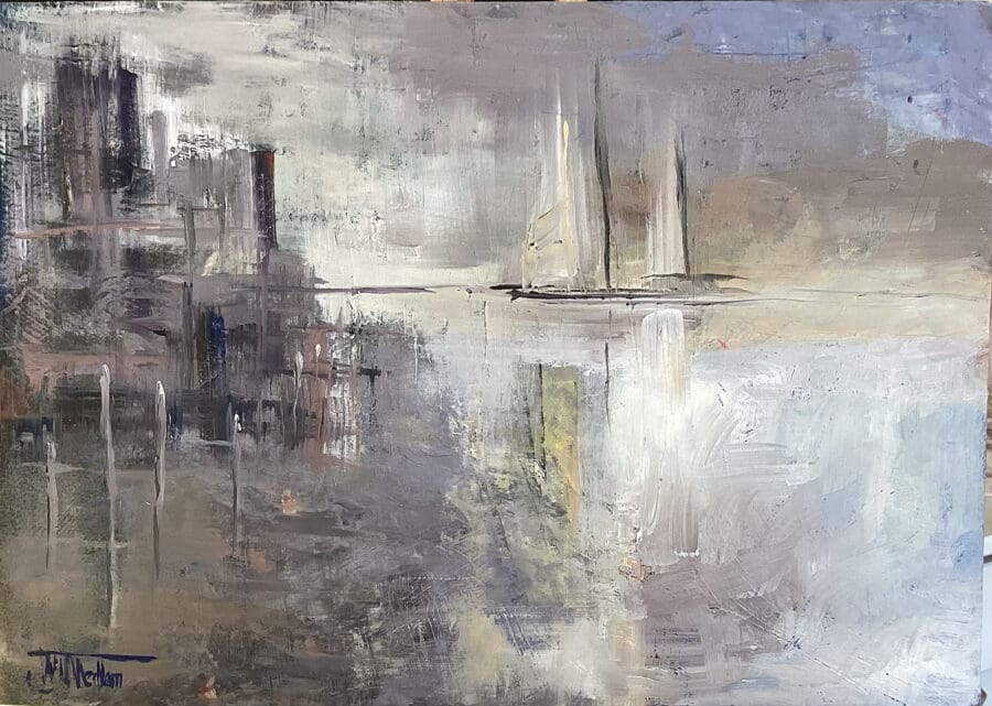 Freedom - Marine painting in oil on board by East Yorkshire artist Wendy Medlam