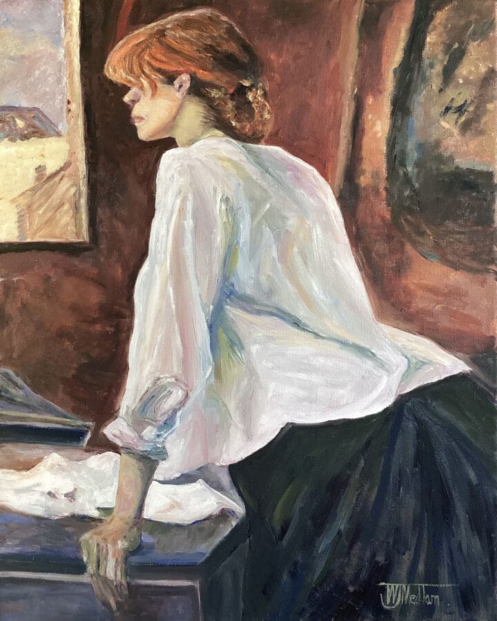 The Blanchisseuse (The Laundress) - Oil on canvas by East Yorkshire artist Wendy Medlam