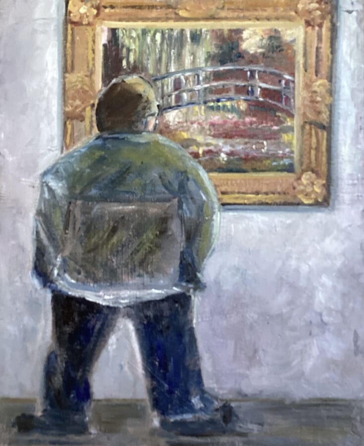 The Bridge - Oil on board by East Yorkshire artist Wendy Medlam