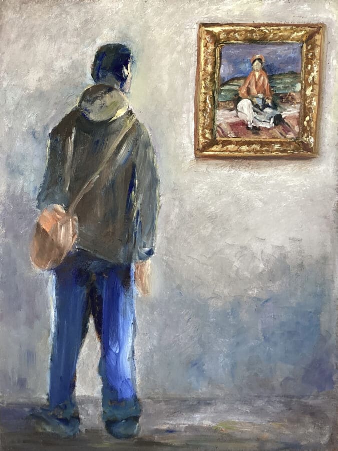 The Student - Oil on board by East Yorkshire artist Wendy Medlam