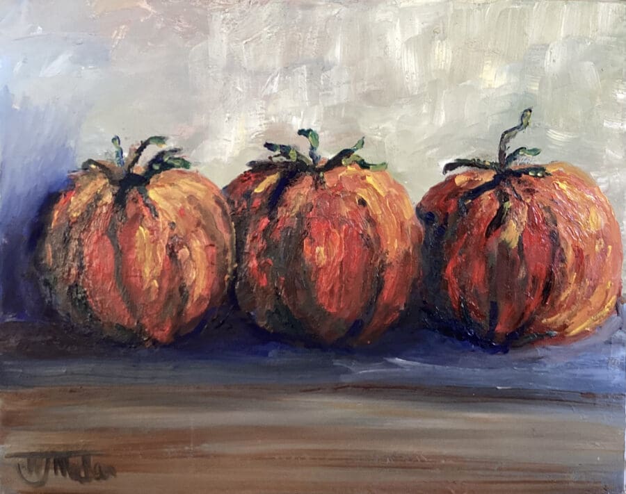 3 Black Krim – still life oil on board by East Yorkshire artist Wendy Medlam